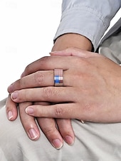 economico Gioielli da uomo-Anello da uomo in acciaio inossidabile con bandiera americana – gioiello patriottico per il giorno dell&#039;indipendenza, dichiarazione di moda a fascia larga per veterani, sostenitori militari ed eventi dell&#039;orgoglio degli Stati Uniti