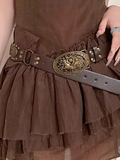 olcso Öv-Női Öv PU Kávé Deréköv Utca Hétvége Virágos