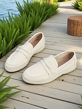 abordables Chaussures sans lacet et mocassins femme-Mocassins en simili-daim pour femme – style classique et polyvalent pour les promenades au bord du lac, les journées décontractées au bureau et les sorties du week-end