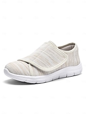 billige Sneakers til kvinner-ortopediske gåsko for kvinner – lette justerbare slip-on joggesko for seniorer og sykepleiere