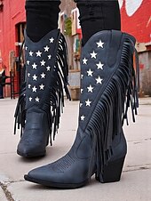 levne Vintage Boty-Dámské růžové bohémské westernové kozačky s třásněmi – elegantní kovbojský styl s úzkým podpatkem na hudební festivaly i běžné nošení