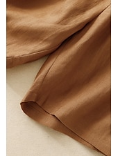 ieftine Pantaloni scurți din bumbac in-Pentru femei Pantaloni scurți din bumbac in Pantaloni Scurți Pantaloni Șic Stradă Casual Scurt Natural Simplu Buzunar Design Elastic cu Cordon Confortabil Exterior Comfortabil Stradă Casul / Zilnic