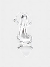 cheap Heeled Sandals-Women's Purple Satin Rhinestone Heeled Sandals – Elegant Knot Prom Heels for Wedding and Dance Nights