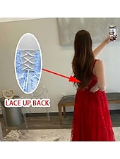abordables Robes de bal de promo-Ligne A Robes de Quinceanera Élégant Robe Performance Noël Longueur au sol Sans manches Col en V Polyester Dos nu avec Plis 2025