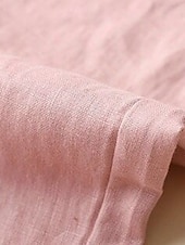 baratos Calça de linho de algodão simples-Mulheres Calças de linho de algodão Calças Calças Harem Casual Comprimento total Natural Tecido Bolsos Design de cordão elástico Exterior Confortável Rua Roupa Diária Adamascado Preto Branco Rosa