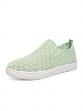 economico Sneakers da donna-scarpe slip-on da donna in maglia – stile traspirante ed elegante per le donne durante i picnic primaverili, le passeggiate al parco e le commissioni quotidiane