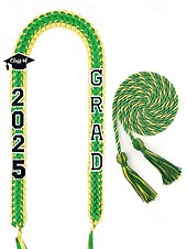 cheap Women&#039;s Scarves-Class of 2025 Graduation Honor Cord 2-Piece Set – Braided purple, gold and black graduation cape with tassel and cap design for high school and college seniors