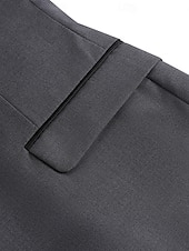 tanie Garnitury ślubne-Męskie garnitury ślubne garnitury powrotne czarne smokingi moda elegancka letnia gładka standardowa dopasowana 2-częściowa jedno guzikowa