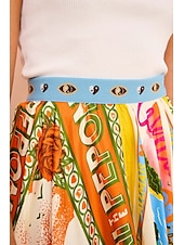 preiswerte Grafische Röcke-Damen Rock Lässig Boho Maxi Mittlere Hüfthöhe Röcke Blumen Druck Asymmetrischer Saum Mikroelastisch Straße Ausgehen Grün Sommer Polyester