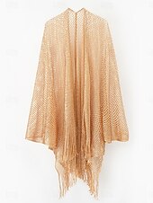 abordables Jupe portefeuille-Maillots de bain pour femmes maillot de bain à ourlet à franges découpé vacances plage vêtements couleur unie à col en V manches longues maillots de bain