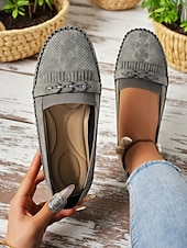 ieftine Mocasini de Damă-mocasini de damă mocasini cu ciucuri – pantofi de șofer casual, moale, pentru ținute de primăvară și confort acasă
