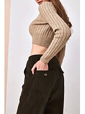 economico Pantaloni in lino e cotone semplici-Per donna Pantaloni in cotone e lino Moda Lunghezza intera Naturale Semplice Tasca Comodo All&#039;aperto Confortevole All&#039;aperto Uscire Nero Blu Caffè Ciano Estate Vestibilità regolare