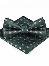 abordables Fiesta de cena-Corbata de Moño Vintage para Boda de Hombres Fiesta Regreso a Casa Corbata de Moño con Estampado Floral Burdeos Azul Marino Verde Oscuro