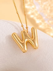 abordables Collier pour femme-Collier pendentif lettre bulle plaqué or – bijou personnalisé avec initiales de 26 lettres de l&#039;alphabet pour femmes et filles – style minimaliste tendance pour anniversaire, remise de diplôme ou usage quotidien
