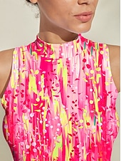 abordables Vestidos de golf-Mujer vestido de golf Rosa Sin Mangas Ropa de golf para damas Ropa Trajes Ropa Ropa