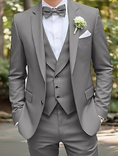 abordables Costumes de mariage-Costumes de mariage professionnels pour hommes vert sauge mode fête été unis coupe standard 3 pièces à simple boutonnage deux boutons