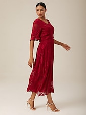 cheap Cocktail Dress-Women&#039;s Maxi Dress Cocktail Dress Wedding Guest Dress Semi Formal Dress A Line Dress Elegant Work Birthday Flutter Sleeve Wedding Guest Cocktail Party Formal Evening Regular Fit Solid Color Plain
