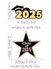 billiga Herrslipsar &amp;amp; flugor-2025 års emaljslagsnålar – klass av 2025 års mössa och diplombroscher – söta metallmärken för studenter, pojkar och flickor, examensfester och presenter