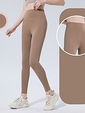 cheap Yoga Leggings &amp; Tights-Women&#039;s Yoga Pants Yoga Leggings Scrunch Butt Anti-Curling Butt Lift Tummy Control High Waist Pilates Gym Workout Workout Tights Solid Color Black Blue Dusty Blue Spandex Fall Sports Activewear