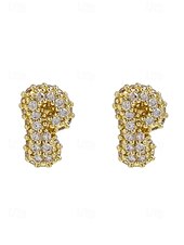 abordables Boucle d&amp;#39;oreille pour femme-Boucles d&#039;oreilles à tige initiales en strass doré - Boucles d&#039;oreilles à lettres scintillantes personnalisées pour femmes, bijoux en cristal étincelants de A à Z, parfaits pour un usage quotidien, un cadeau de remise de diplôme, un cadeau de fête des mèr