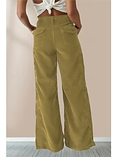 economico Pantaloni in lino e cotone semplici-Per donna Pantaloni in cotone e lino Moda Lunghezza intera Naturale Semplice Tasca Comodo All&#039;aperto Confortevole All&#039;aperto Uscire Nero Blu Caffè Ciano Estate Vestibilità regolare