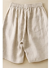 ieftine Pantaloni scurți din bumbac in-Pentru femei Pantaloni scurți din bumbac in Pantaloni Scurți Pantaloni Șic Stradă Casual Scurt Natural Simplu Buzunar Design Elastic cu Cordon Confortabil Exterior Comfortabil Stradă Casul / Zilnic