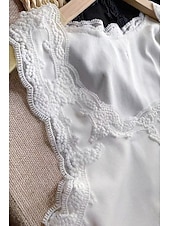 preiswerte Spitzenoberteile-Damen Bluse Spitzentops Einfach Basic Modern Ärmellos Quadrathals Normale Oberteile Täglich Ferien Ausgehen Spitze Schwarz Weiß Sommer