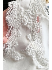 preiswerte Spitzenoberteile-Damen Bluse Spitzentops Einfach Basic Modern Ärmellos Quadrathals Normale Oberteile Täglich Ferien Ausgehen Spitze Schwarz Weiß Sommer