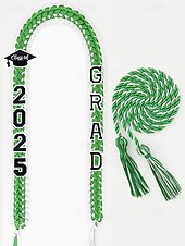 cheap Women&#039;s Scarves-Class of 2025 Graduation Honor Cord 2-Piece Set – Braided purple, gold and black graduation cape with tassel and cap design for high school and college seniors