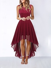 ieftine Rochie simplă-Rochie mini de damă rochie în linie A rochie din tull elegantă petrecere cocktail nuntă petrecere în aer liber ajustare regulată grafică fără mâneci gât rotund roz vin khaki gri vară primăvară