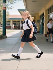 economico Ballerine per bambina-scarpe mary jane nere verniciate per bambine con cinturino a strappo – scarpe eleganti per la scuola elementare