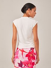 levne Dámské topy a košilky-Dámské Bílá Elegantní Denní Do V Léto