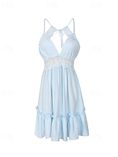 ieftine Rochii Boho-Pentru femei Rochie Mini Rochie de vară Rochie Slip Rochie Boho Rochie occidentală Modă Clasic Modern În aer liber Vacanță Concediu Fit regulat Simplu Fără manșon Bretele Spagheti Negru Alb Roz