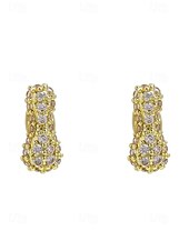 abordables Boucle d&amp;#39;oreille pour femme-Boucles d&#039;oreilles à tige initiales en strass doré - Boucles d&#039;oreilles à lettres scintillantes personnalisées pour femmes, bijoux en cristal étincelants de A à Z, parfaits pour un usage quotidien, un cadeau de remise de diplôme, un cadeau de fête des mèr