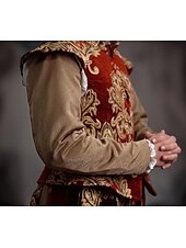 preiswerte Outfits-Mittelalterlich Renaissance Outfits Prinz Keltischer Ritter Herren königlich Halloween Karneval Maskerade Leistung LARP Renaissance-Messe Erwachsene Kostüm
