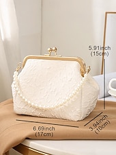 levne Psaníčka a kabelky na večer-dámská vintage kabelka s perleťovou rukojetí – elegantní saténová crossbody kabelka s texturou na svatby, večírky a formální události