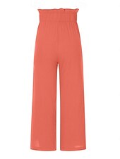 economico Pantaloni in lino e cotone semplici-Per donna Culotte Gamba Larga Pantaloni in cotone e lino Pantaloni Eleganti Moda Streetwear Lunghezza intera Naturale Semplice Elastico in vita Comodo All&#039;aperto Confortevole Streetwear Uscire Bianco