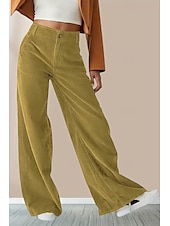 economico Pantaloni in lino e cotone semplici-Per donna Pantaloni in cotone e lino Moda Lunghezza intera Naturale Semplice Tasca Comodo All&#039;aperto Confortevole All&#039;aperto Uscire Nero Blu Caffè Ciano Estate Vestibilità regolare