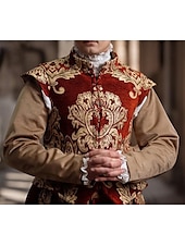 preiswerte Outfits-Mittelalterlich Renaissance Outfits Prinz Keltischer Ritter Herren königlich Halloween Karneval Maskerade Leistung LARP Renaissance-Messe Erwachsene Kostüm