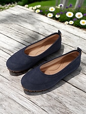 preiswerte Ballerinas für Damen-Damen-Barfußschuhe mit breiter Zehenpartie in Braun – bequeme Slipper mit Nullsprengung für entspanntes Gehen und Reisen
