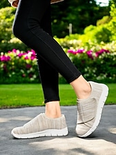 billige Sneakers til kvinner-ortopediske gåsko for kvinner – lette justerbare slip-on joggesko for seniorer og sykepleiere