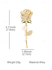 preiswerte Schals für Damen-elegante Rosenblütenbrosche mit Perle – mit Strasssteinen besetzte Vintage-Anstecknadel für Damen, ideal als Muttertagsgeschenk, für formelle Anlässe und Blazer