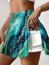 abordables Jupes graphiques-Jupons pour femmes Culottes Jupes mini Décontractées Jupes mi-hautes Imprimé graphique Élastique Vacances Quotidien Vert clair Rose Bleu Vert Été Polyester