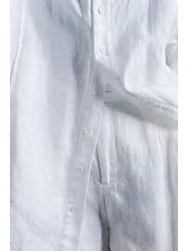 economico Camicie-Per donna Camicia Camicie ispirate al lino Abbottonare Blusa Semplice Essenziale Moderno Manica Lunga Colletto a Camicia Top Regolari Quotidiano Ferie Uscire Bottoni Bianco Estate