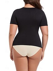 billige Plain t-skjorte-Dame Bluse عادي Fritid Kortermet Firkantet hals Vanlige topper Daglig Ferie Ut på byen Svart Hvit Sommer