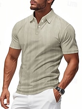  Per uomo Maglia da golf Polo da Golf Casuale Lavoro Bavero Manica Corta Essenziale Moderno Semplice Patchwork Bottoni Estate Vestibilità regolare Bianco Grigio chiaro Cachi Azzurro chiaro Maglia da