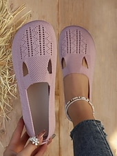 economico Ballerine da donna-scarpe basse traspiranti in maglia traforata da donna a piedi nudi – scarpe comode e comode, comode e larghe per l'uso quotidiano, per passeggiate e attività all'aperto