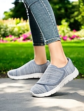 billige Sneakers til kvinner-ortopediske gåsko for kvinner – lette justerbare slip-on joggesko for seniorer og sykepleiere