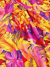 abordables Robes Floraux Imprimés-Femmes Robe Midi Robe d&#039;été Robe Nuisette Robe bohème Mode Moderne Quotidien Plage Week-end Coupe régulière Fleuri Sans manches Col en V Jaune clair Jaune Bleu Violet Été