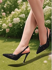 ieftine Tocuri kitten-tocuri stiletto din dantelă albă pentru femei – pantofi de mireasă romantici din plasă pentru nunți în grădină și ocazii de întâlnire